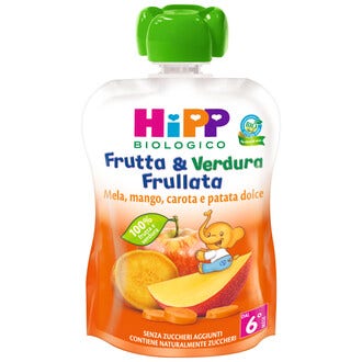 Hipp Bio Frutta E Verdura Frullata Mela Mango Carota Patata Dolce 90g - 2