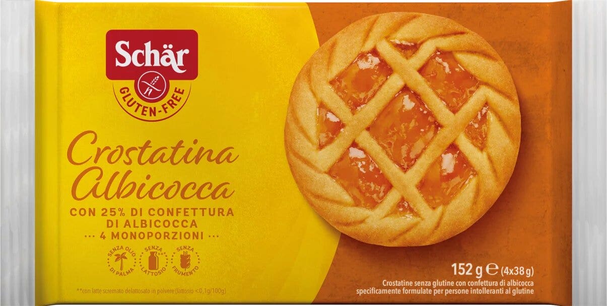 Schar Crostatina Albicocca Senza Glutine 4 Monoporzioni x 38g-1