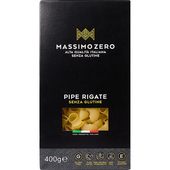 Massimo Zero Pipe Rigate Senza Glutine 400g-3