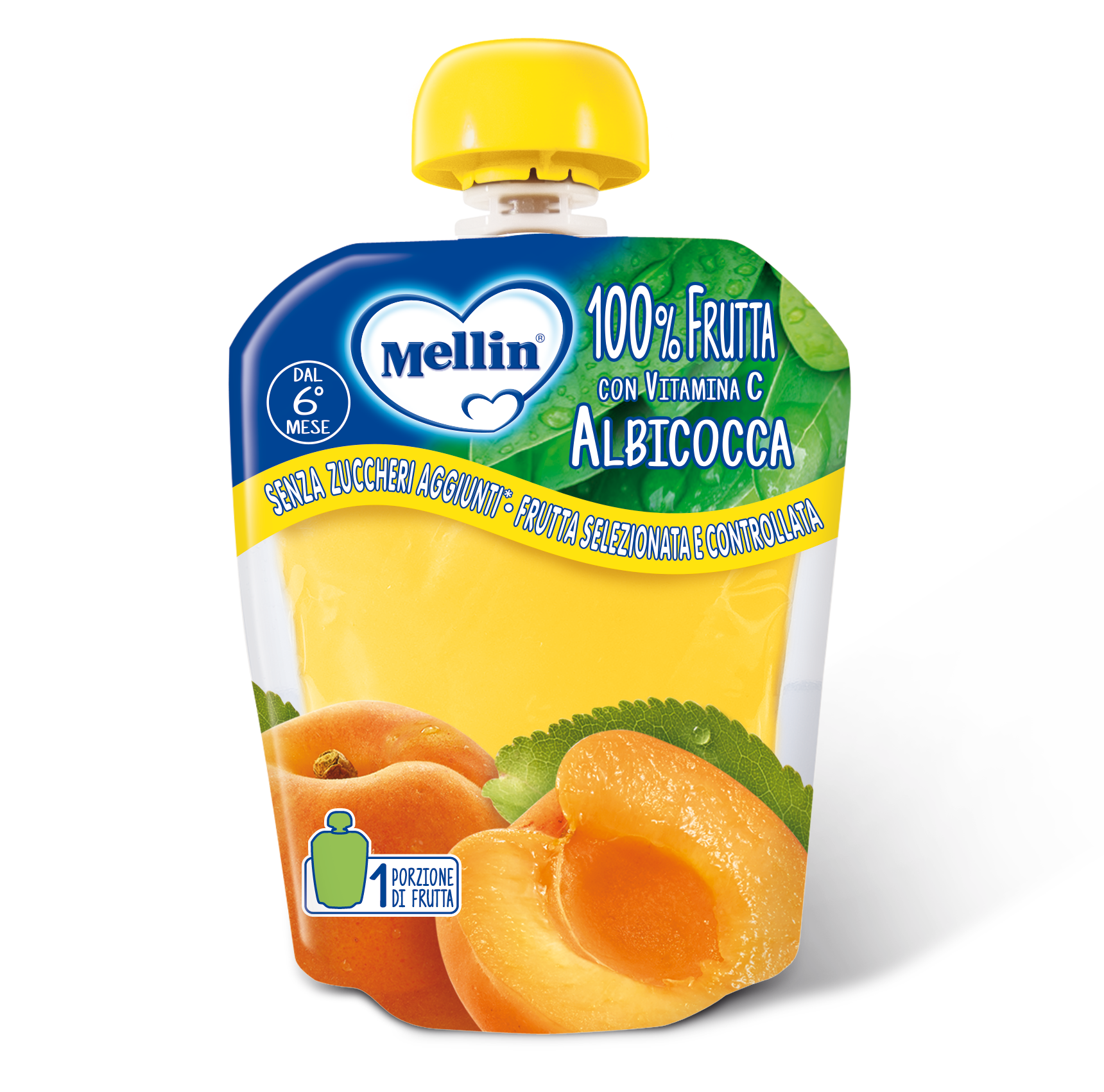 Mellin Pouch Albicocca 90g 6Mesi+  - 2