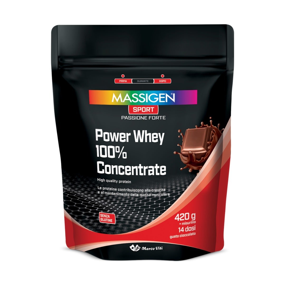 Massigen Sport Power Whey Concentrate Cioccolato 420g-2