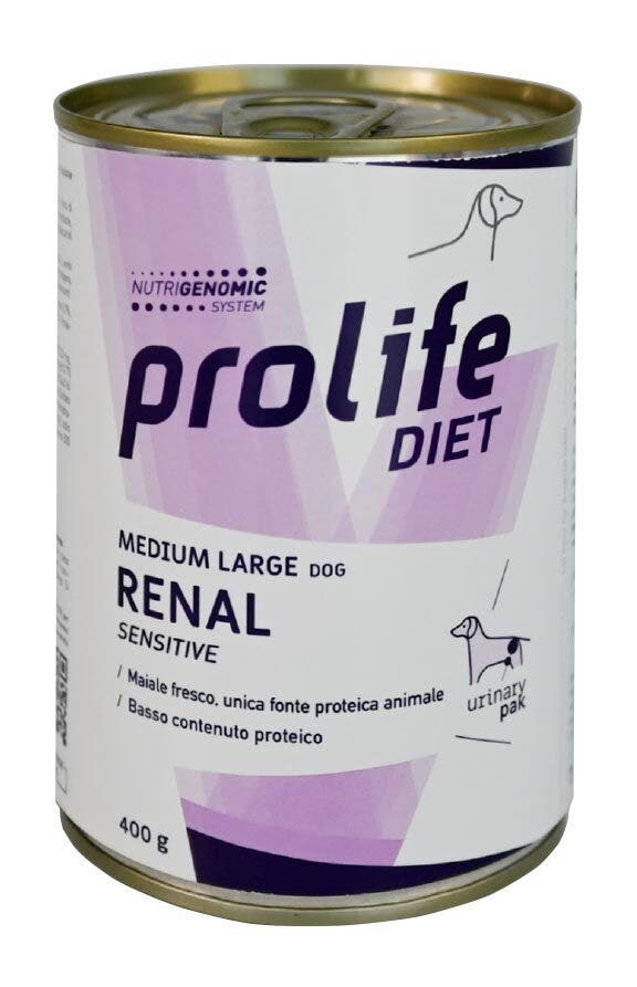 Prolife Dog Diet Renal Sensitive Cibo Umido Per Cani Taglia Media/Grande Lattina 400g-2