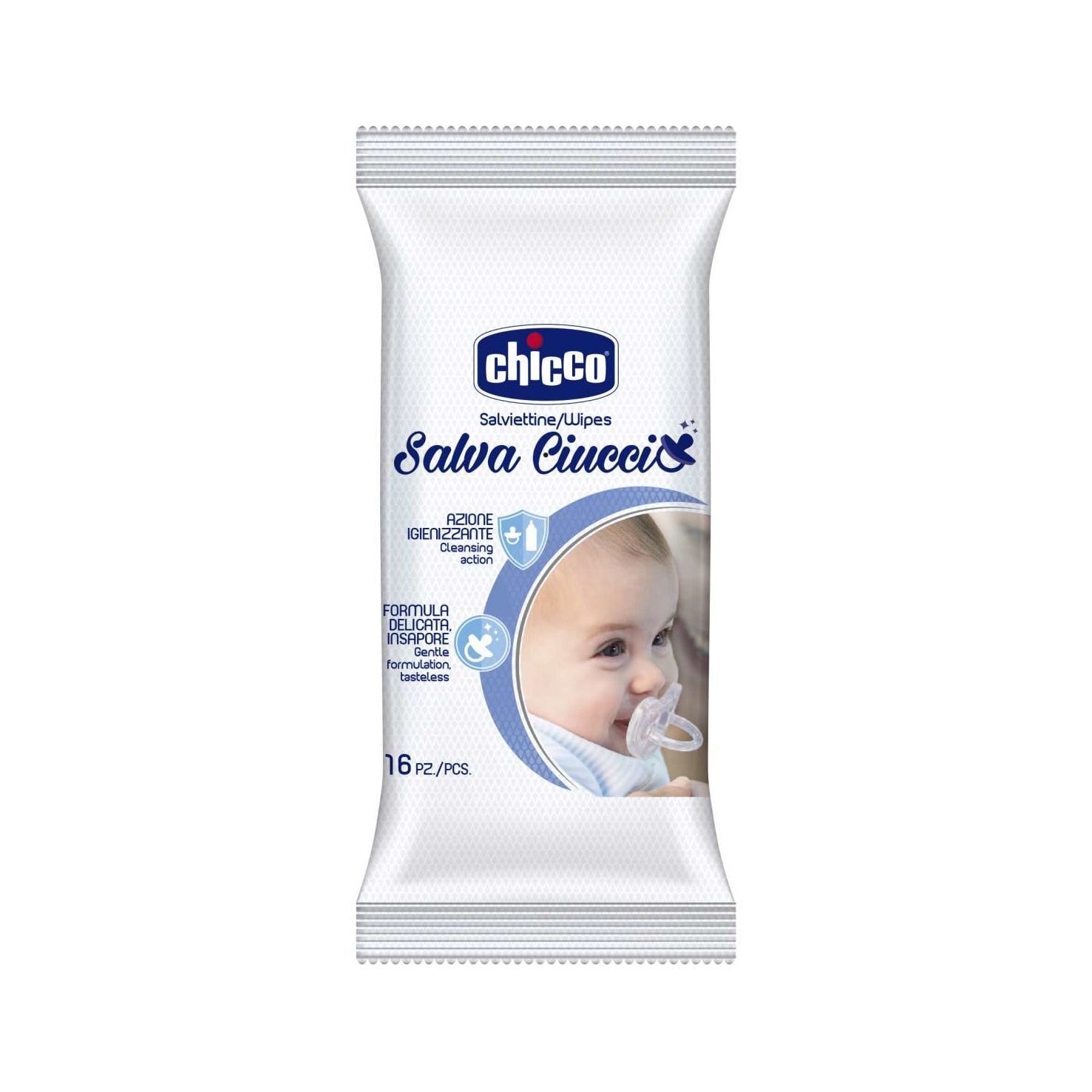 Chicco Salviettine Salva Ciuccio 16 Pezzi  - 2