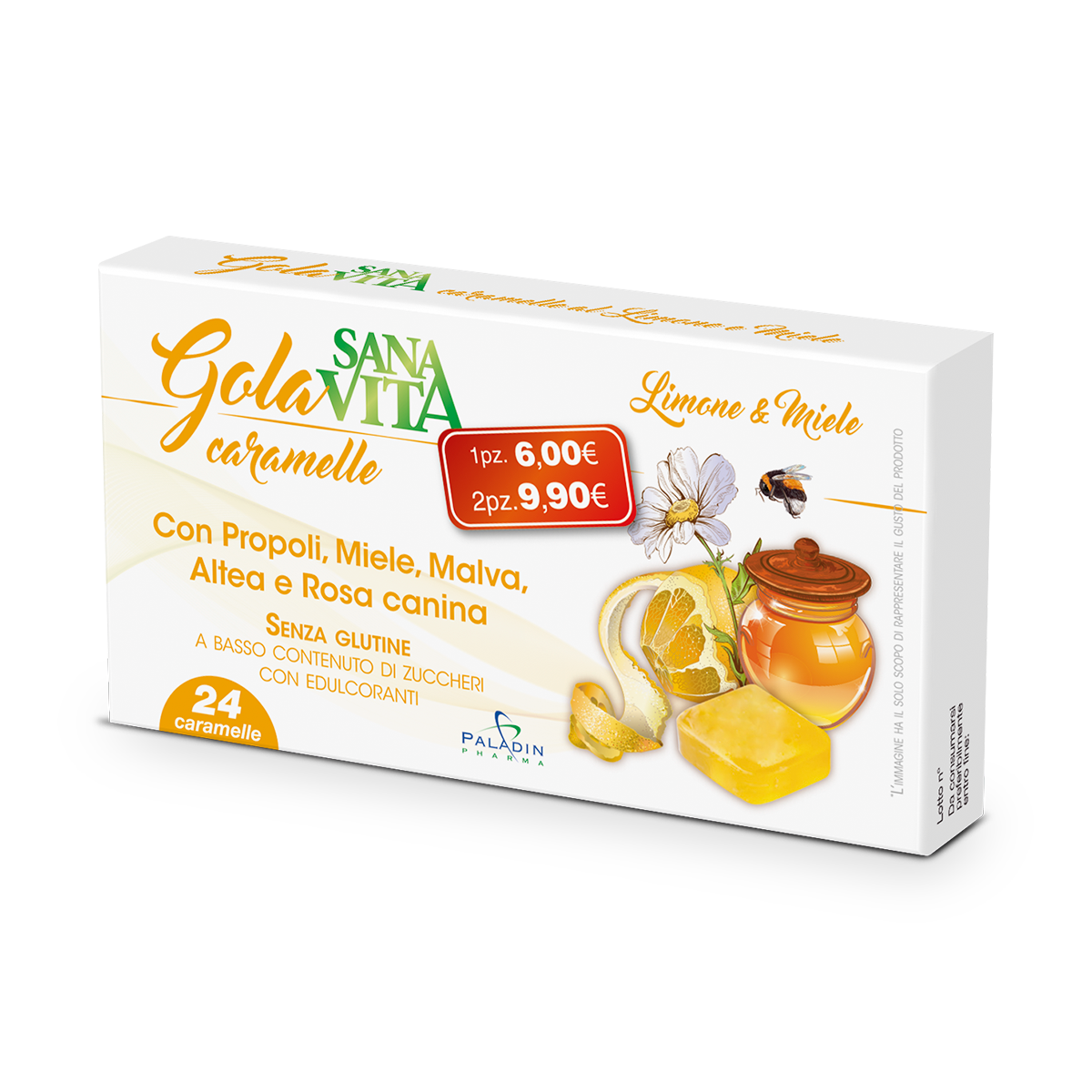 Sanavita Gola Limone E Miele 24 Caramelle  - 2