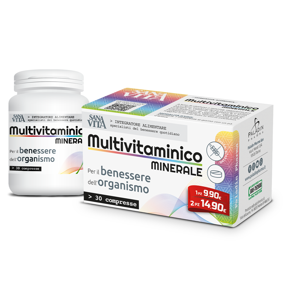 Sanavita Multivitaminico Minerale 30 Compresse  - 3