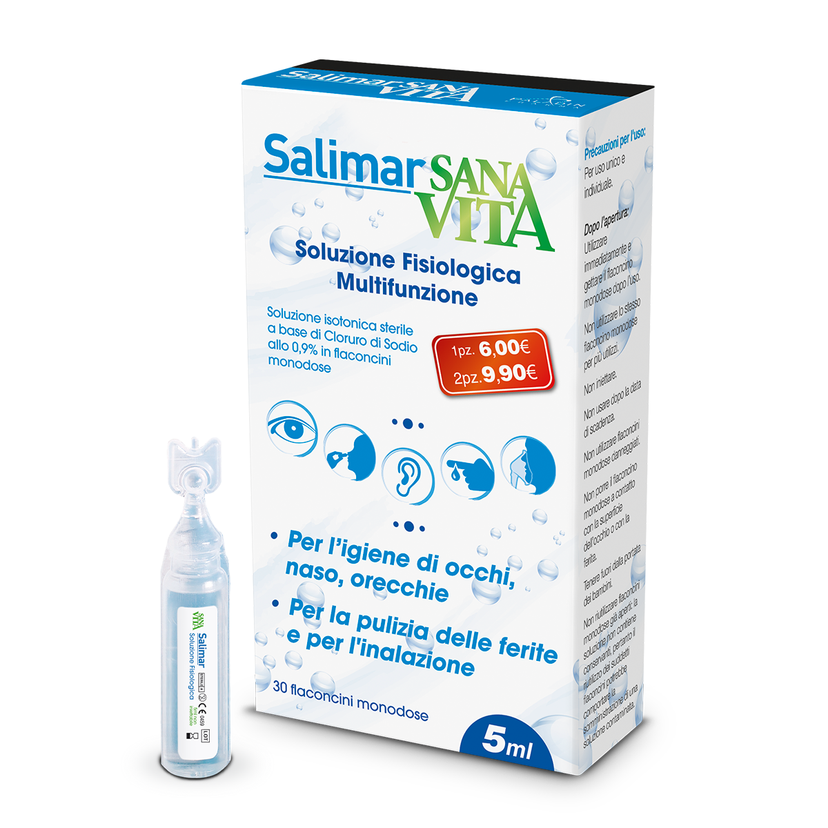 Sanavita Soluzione Fisiologica 30 Flaconcini  - 3