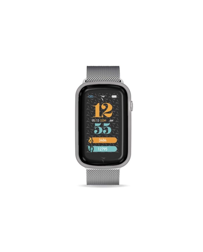 Techmade Smartwatch Steps Cinturino In Acciaio Maglia Milano Silver-2