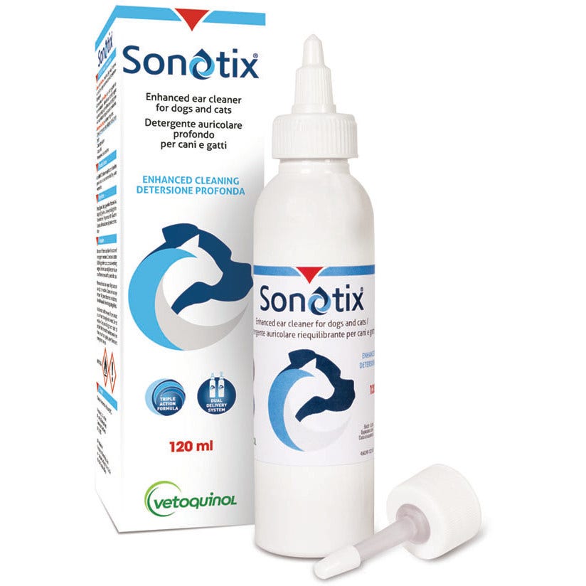 Sonotix Detergente Auricolare Cani Gatti 120ml-4