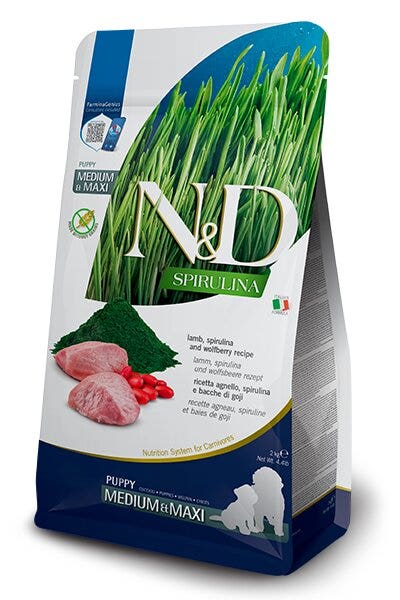 Farmina N&D Dog Medium & Maxi Spirulina Lamb Per Cani Cuccioli 7kg-1