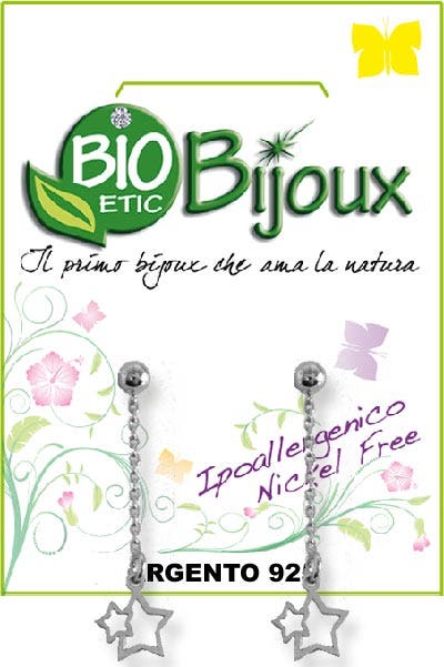 Biobijoux Orecchino Pendente 2 Stelle Argento    - 1