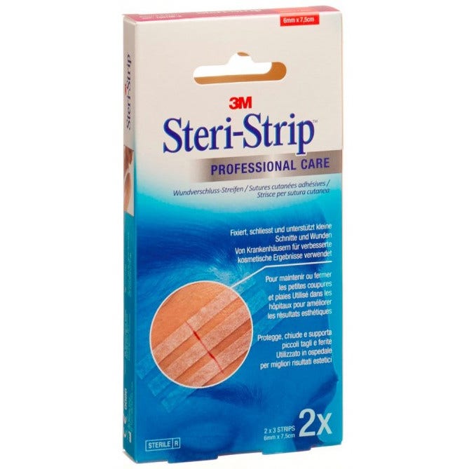 Steri Strip Skin Cerotto Per Sutura 6x75mm 6 Strisce - 1