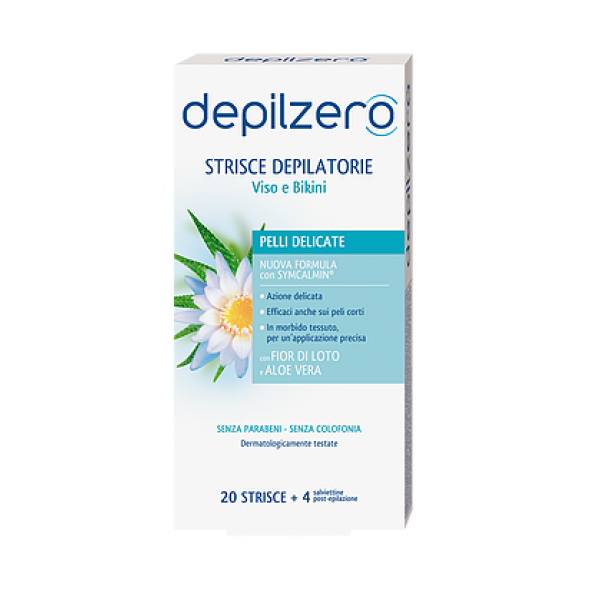 Depilzero 20 Strisce Depilatorie Viso Bikini  - 2