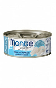 Monge Supreme Cibo Umido Tonno Con Calamari Per Gatti Sterilizzati Scatoletta 80g-2