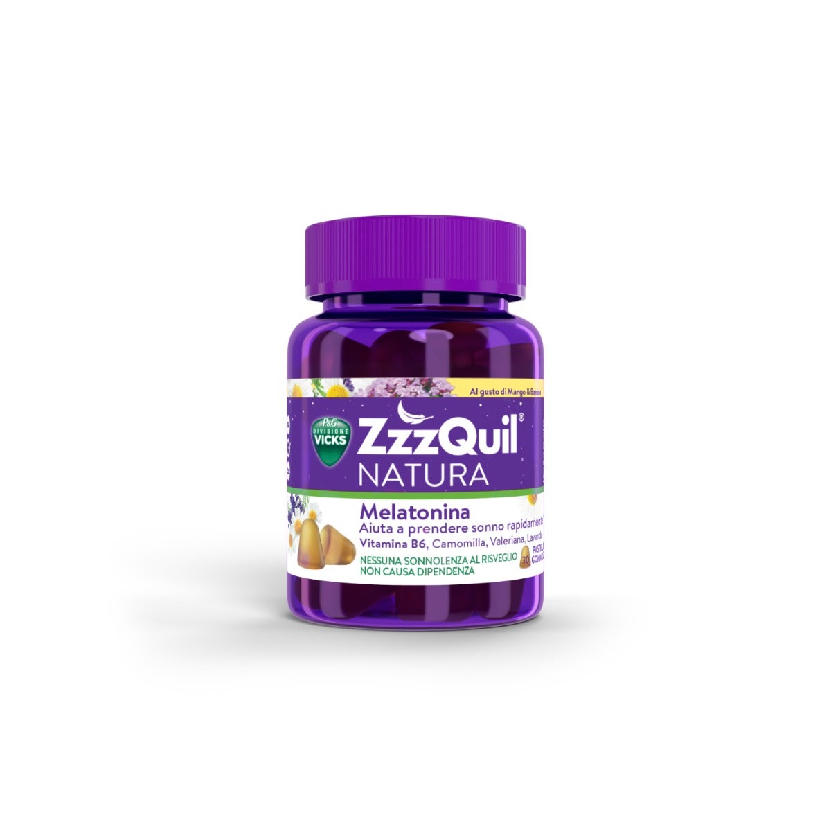 ZzzQuil NATURA™ Integratore Naturale Per Il Sonno Mango E Banana 30 Pastiglie Gommose-2